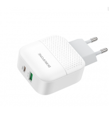 Мережевий зарядний пристрій BOROFONE Premium PD +. White ( )