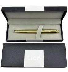 Подарункова ручка в коробці Lion (золота)