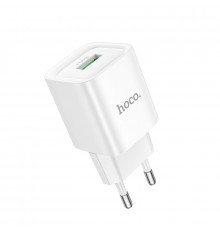 Мережевий зарядний пристрій HOCO Charm single port. charger (EU) White ( )