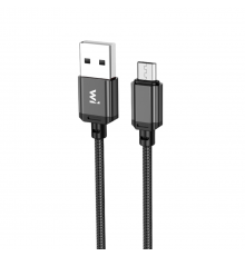 Кабель Wibrand Cobra nylon charging data cable for Micro Black (WI. )