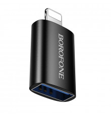 Адаптер BOROFONE iP male to USB female. adapter Black ( )