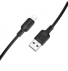 Кабель BOROFONE Lenny silicone charging data cable ) Black ( )