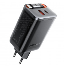 Мережевий зарядний пристрій з кабелем ACEFAST GaN ) with retractable cable Black ( )