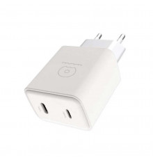 Мережевий зарядний пристрій PD Charger USB C + USB C white ( )