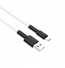 Кабель BOROFONE Soft silicone charging data cable for Micro White ( )