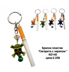 Брелок для ключів Сигарета з черепом, оригінальний аксесуар