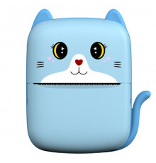 Дитячий термопринтер Cat printer blue, bluetooth, ЗП Type-C