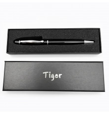 Подарункова ручка кулькова Tiger у футлярі (чорно-срібляста)