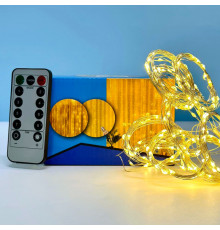 Гірлянда Водоспад Led (12 pcs) Теплий на мідному дроті USB з пультом