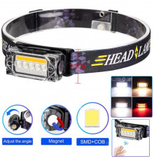 Ліхтар налобний YY-19С ), Motion Sensor, Li-Ion акумулятор, ЗП Type-C, магніт, Box