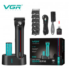 Акумуляторна машинка для стриження (clipper) VGR BLACK, насадок