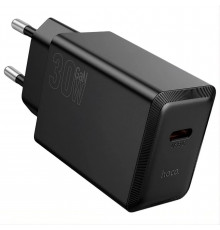 Мережевий зарядний пристрій HOCO Nuevo single port charger set(C to iP) Black ( )