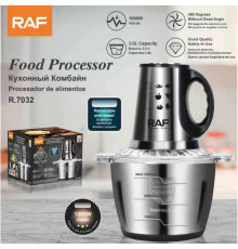 Електричний кухонний подрібнювач RAF з металевою чашею л, чоппер для продуктів