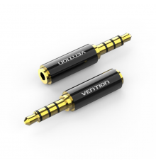 Аудіо перехідник Vention. Male to. Female Audio Adapter Black Metal Type ( ) ( )