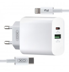 СЗУ XO FAST EU. FAST charger with Lightning fast cable