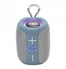 Bluetooth-колонка з RGB ПІДСВІЧУВАННЯМ, speakerphone, радіо, grey