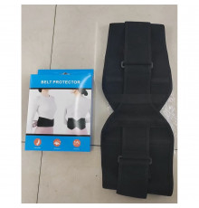 Спортивний пояс для підтримки попереку Waistband, ортопедичний бандаж для спини на липучці, чорний (розміри S-XL)