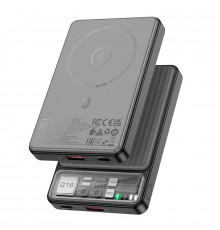 Зовнішній акумулятор HOCO Tourer. fully compatible power bank with magnetic fast ) Black ( )