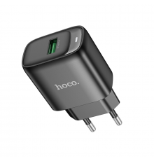Мережевий зарядний пристрій HOCO Smart single port. charger(EU) Black ( )