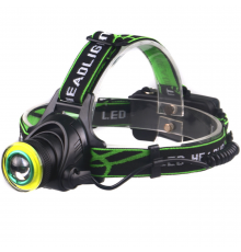 Ліхтар налобний,, signal light, zoom, ЗП microUSB, Box