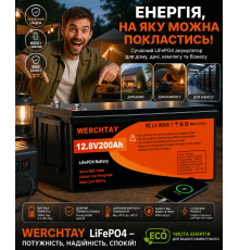 Літій-залізо-фосфатний акумулятор WERCHTAY.8В 250А·год (. кВт·год) з BMS