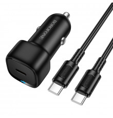 Автомобільний зарядний пристрій BOROFONE Cloud single port car charger set (C to C) Black ( )