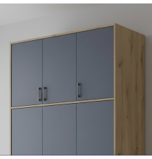 Антресоль висока Doros Ронді Дуб Артизан/Графіт 3 ДСП 121х52х65 (DRS-011906)