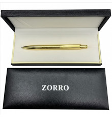 Ручка кулькова ZORRO у подарунковій коробці (золота)