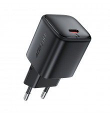 Мережевий зарядний пристрій ACEFAST mini GaN USB-C fast charger Black ( )