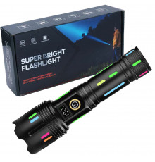 Ліхтар NIGHT VISION FLUORESCENCE WHITE LASER LED, 1х26650, Power Bank, ЗП Type-C, zoom, Box