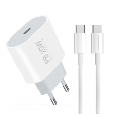 Мережевий зарядний пристрій з кабелем PD USB C charger with type c to type c cable ( )