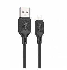 Кабель HOCO Cool silicone charging data cable for iP Black ( )