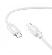 Кабель HOCO Benefit silicone charging data cable C to C White ( )