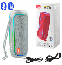 Bluetooth-колонка з RGB ПІДСВІЧУВАННЯМ, speakerphone, радіо, grey
