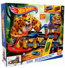 Траса з гірками та паркінгом Hot Wheels деталей T шт)