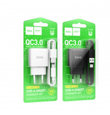 Мережевий зарядний пристрій Hoco Smart. Type-C