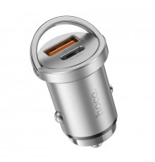 Автомобільний зарядний пристрій HOCO Handy. car charger Silver ( )