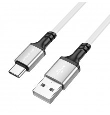 Кабель BOROFONE Type-C Famous silicone charging data cable White ( )