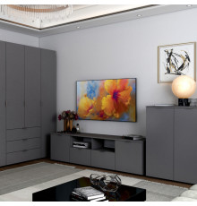 Тумба під ТВ Doros Рон 4 180х38х50 см Графіт (DRS-011299)
