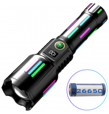 Ліхтар NIGHT VISION FLUORESCENCE, Power Bank,, індикація заряду,, ЗП Type-C, zoom, Box