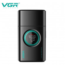 Електробритва VGR BLACK шейвер, подвійне лезо, регулювання потужності RPM, LED display
