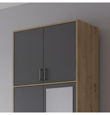 Антресоль висока Doros Ронді Дуб Артизан/Графіт 2 ДСП 82х52х65 (DRS-011905)