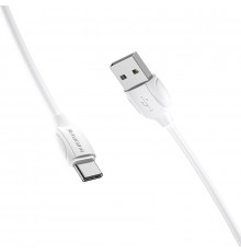 Кабель BOROFONE USB to Type-C,, PVC, TPE connectors, White ( )