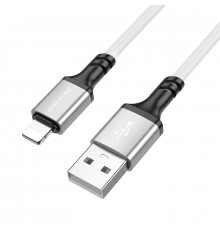 Кабель BOROFONE iP Famous silicone charging data cable White ( )