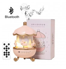 Дитячий музичний нічник-проектор Карусель з Bluetooth, USB та проекційними слайдами