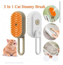 Парова масажна щітка для котів та собак Steamy Brush, гребінець для вичісування шерсті