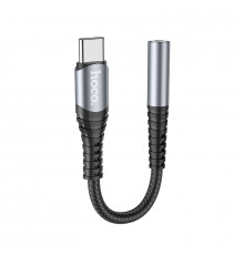 Аудіокабель HOCO Type-C to. female, nylon braid,,, Metal Gray ( )