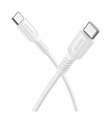 Кабель BOROFONE Certain charging data cable C to C White ( )