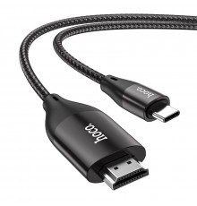 Кабель HOCO Type-C to HDTV HD on-screen cable Metal Gray ( )