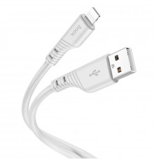 Кабель HOCO Crystal color silicone charging data cable iP white ( )